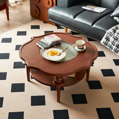 Table basse en forme de fleur de style français