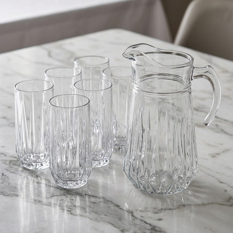 Meenke Entertaining Set 6 Glasses and Pitcher