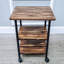 Plateau de table, chariot pour imprimante AV à 3 niveaux, hauteur réglable, chariot de bureau à 3 tablettes avec roues