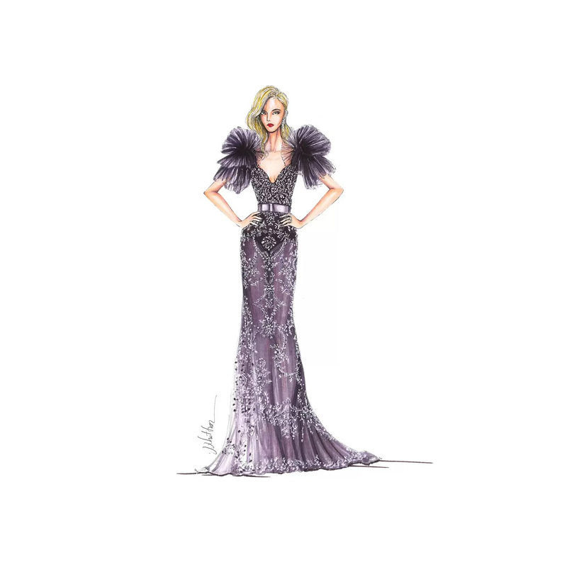 Zuhair Murad été printemps 2017, H 40 po x l 26 po x P 1,5 po