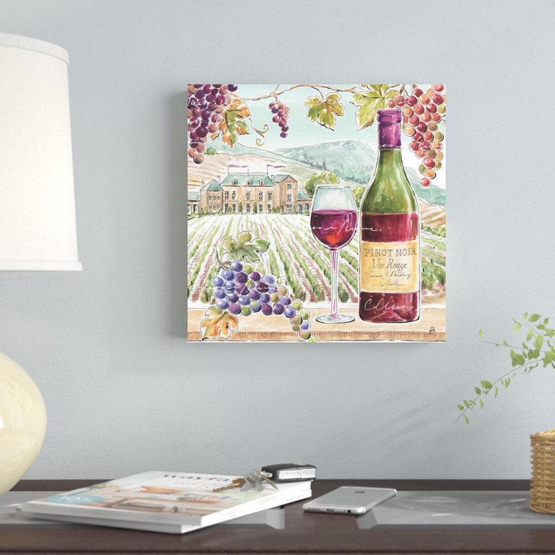 «Wine Country IV» par Daphne Brissonnet, reproduction d'art sur toile tendue, H 12 po x l 12 po