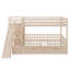 Lit superposé avec escalier de rangement, glissade et 2 tiroirs, lit superposé en bois avec garde-corps, aucun sommier nécessaire-853516720
