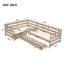 Lit plateforme simple en forme de L