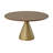 Modern Gold 54" Round Dining Table with Elegant Pedestal Base