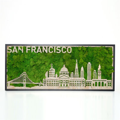 Art mural en métal San Francisco Moss City