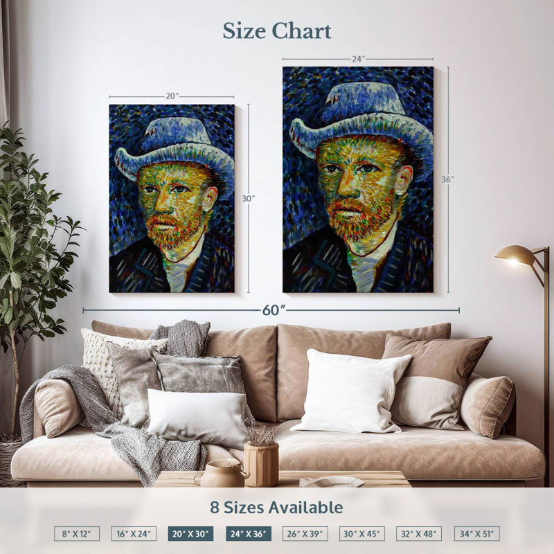 Portrait de Leisha Vincent Van Gogh, H 36 po x l 24 po