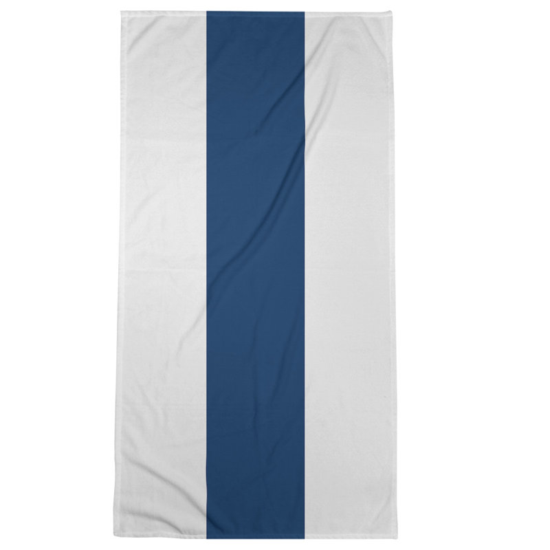 Beach Towel, Navy/Light Gray