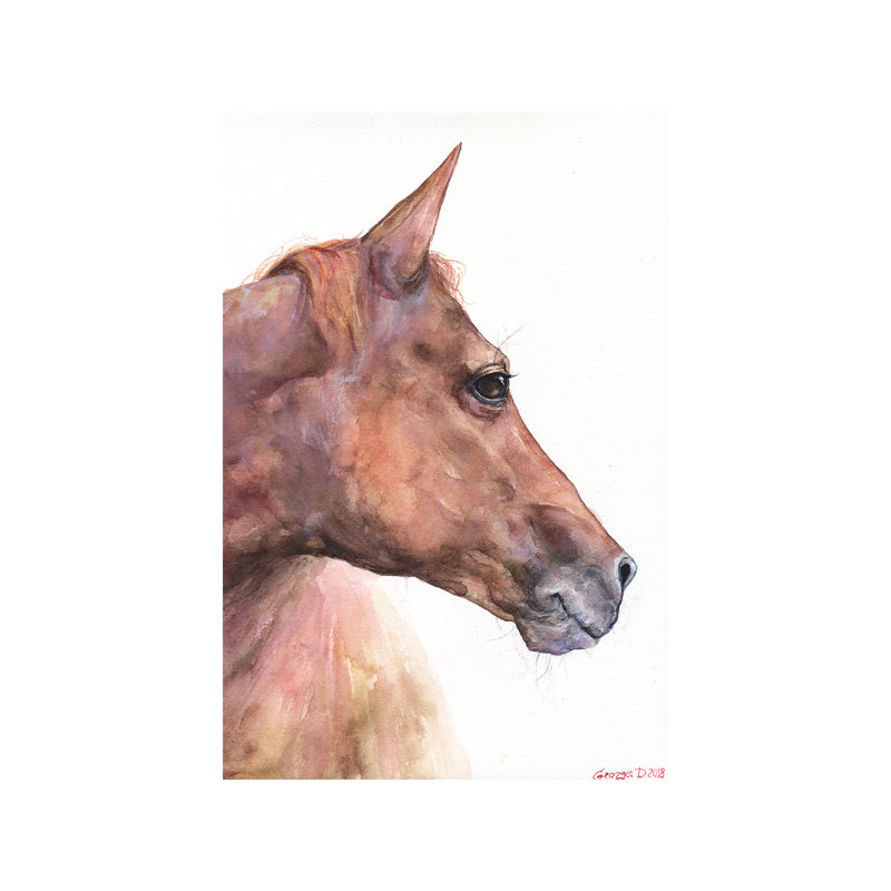 Hanna by George Dyachenko - Wrapped Canvas Painting, 45.72cm H x 30.48cm W x 1.91cm D