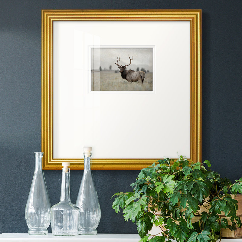 Grand Elk - impression d'un seul cadre photo, H 21 po x l 21 po x P 1,25 po