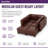 100% Customizable Modular Modular Sofa,Convertible Shapes, Storage & Sleeper Function, Tool-Free Interlocking Sectional-309540686