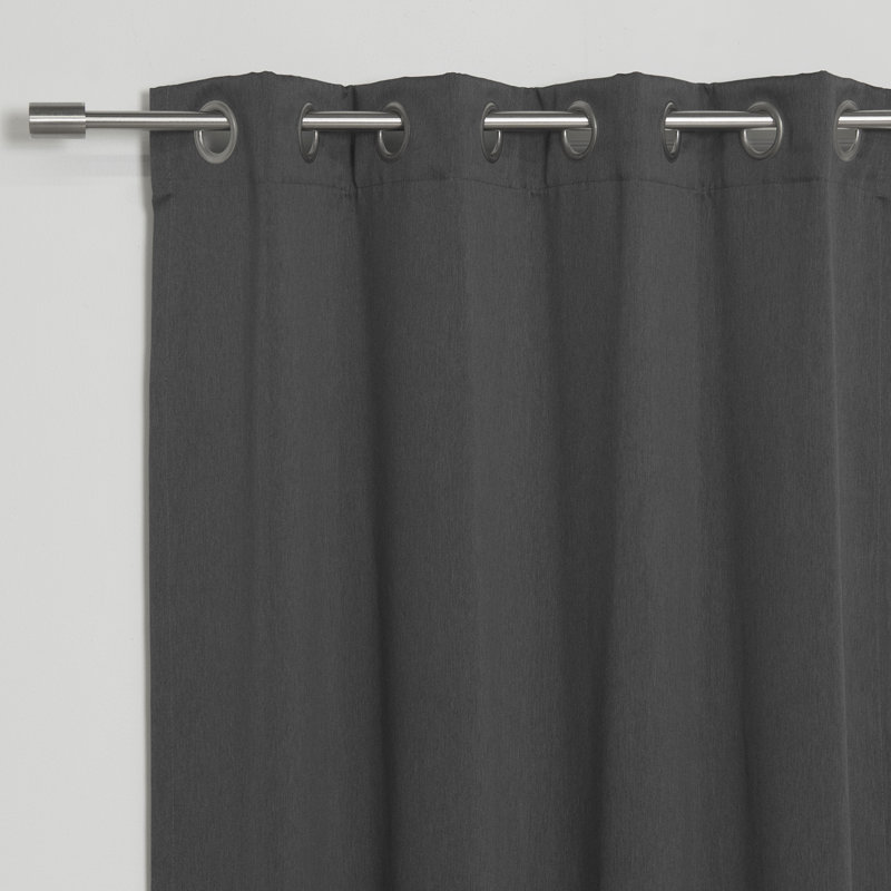 Manasse Blackout Sliding Panel Pair, 52" W x 63" L, Dark Grey