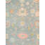 Tapis bleu clair / orange en laine noué à la main Oushak-86763638