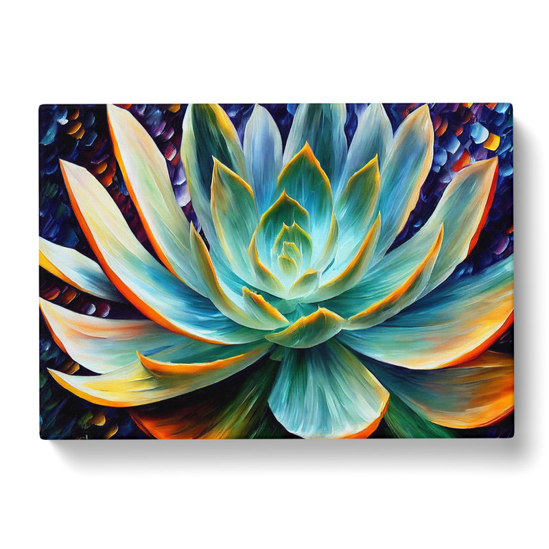 XXX-H1022-WF-8507X Succulent Plant Painting Vol.2 Abstract - Wrapped Canvas Print