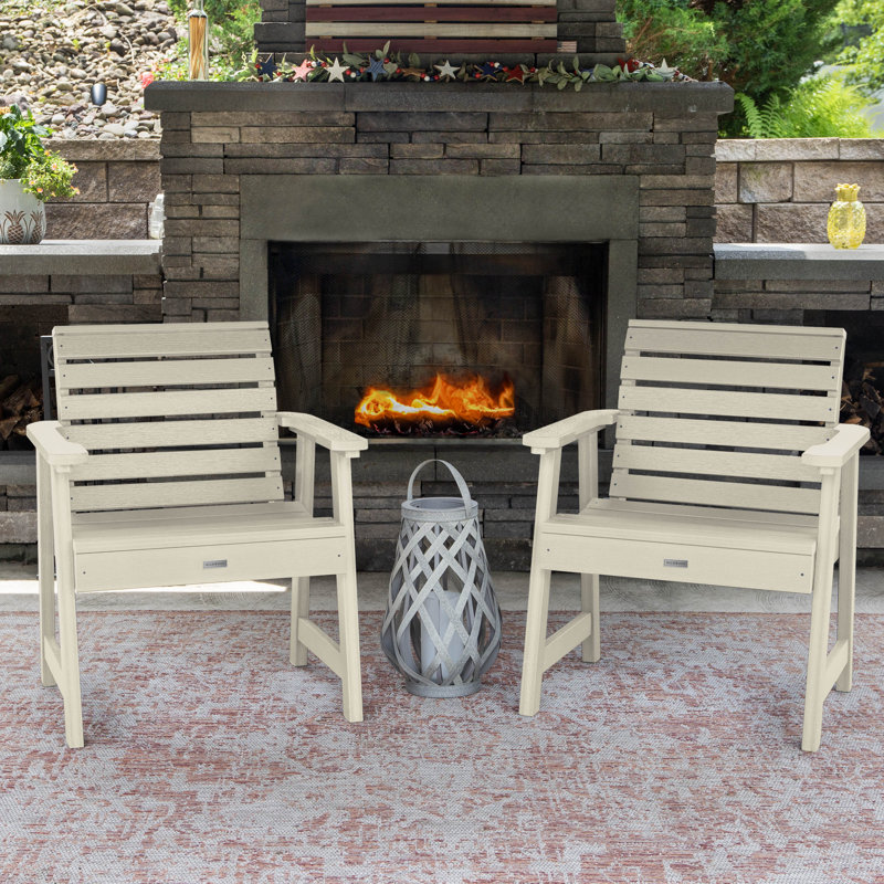 Midwest Wood Outdoor Lounge Chair, Whitewash