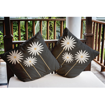 Floral Outdoor Reversible Throw Pillow