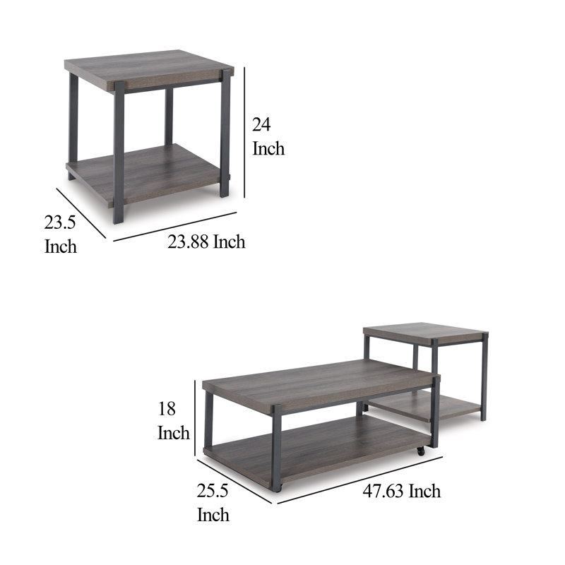Ensemble de tables basses 3 pièces Venditti
