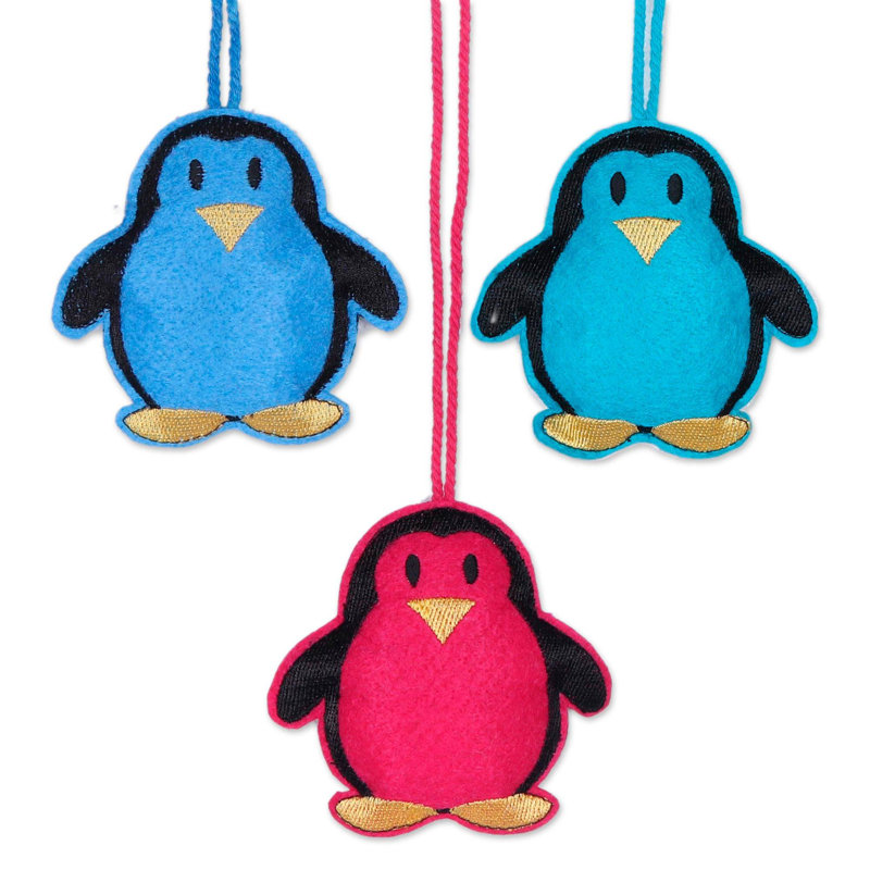 Ornement figurine suspendu pingouin fascinant