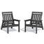 Ensemble de 2 chaises Adirondack d'extérieur en PEHD toutes saisons réglables-488814833