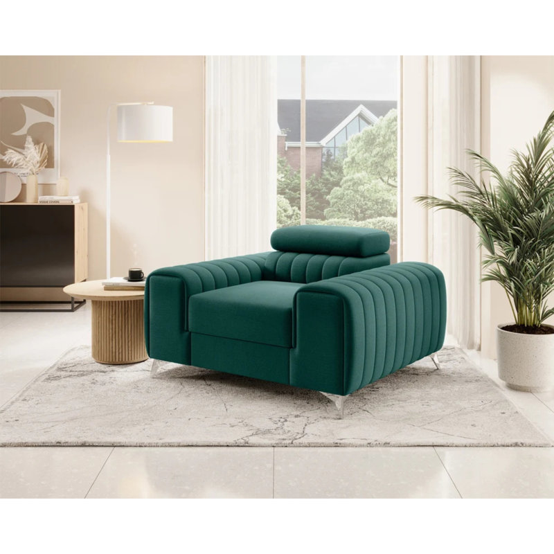 Fauteuil d'appoint moderne Laurence - Vert turquoise, Vert sarcelle