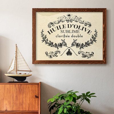 Antique French Label IV, reproduction d'art sur toile encadrée