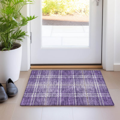 Premium Machine Washable Prisco Purple Rug