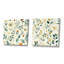 Girton - Ensemble de 2 collages carrés botaniques abstraits-101860625-101860627