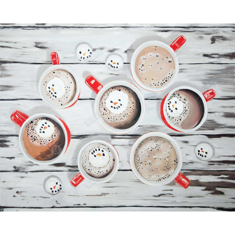 Holiday Hot Chocolate Print On Canvas, H 48 po x l 60 po