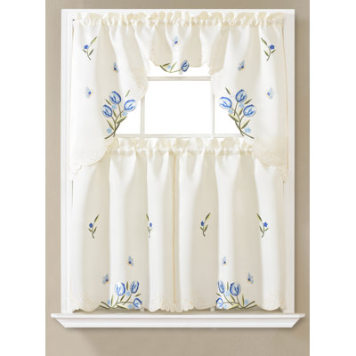Sholanda Floral Swag Kitchen Curtain