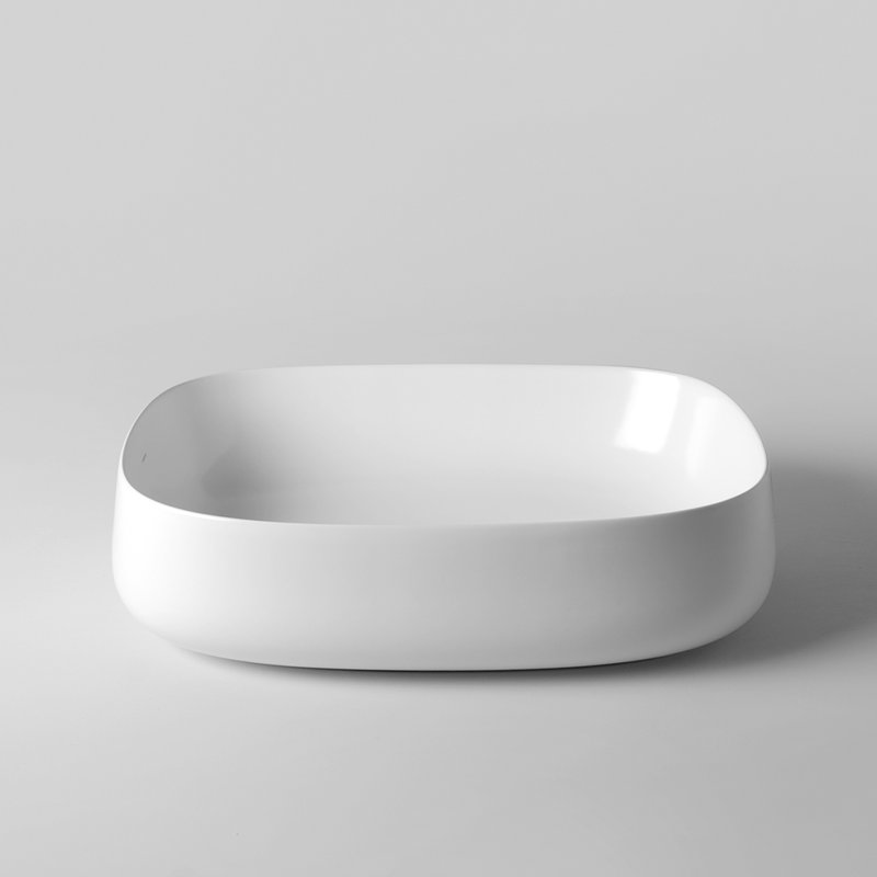 Seed 21.9'' L Bathroom Sink, Glossy White