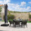 Faizon 11' x 11' Square Double Top Cantilever TiltIng Umbrella With Base And 360°Rotation,Grey-486457946