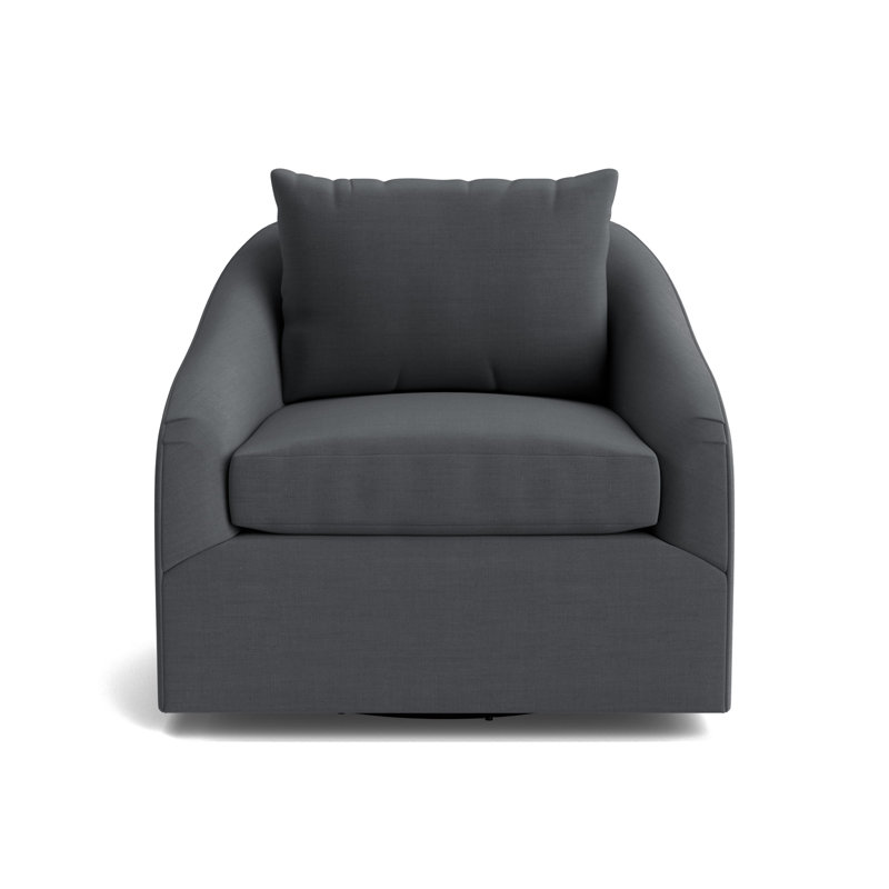 Laurel Swivel Chair, Performance Linen - Charcoal
