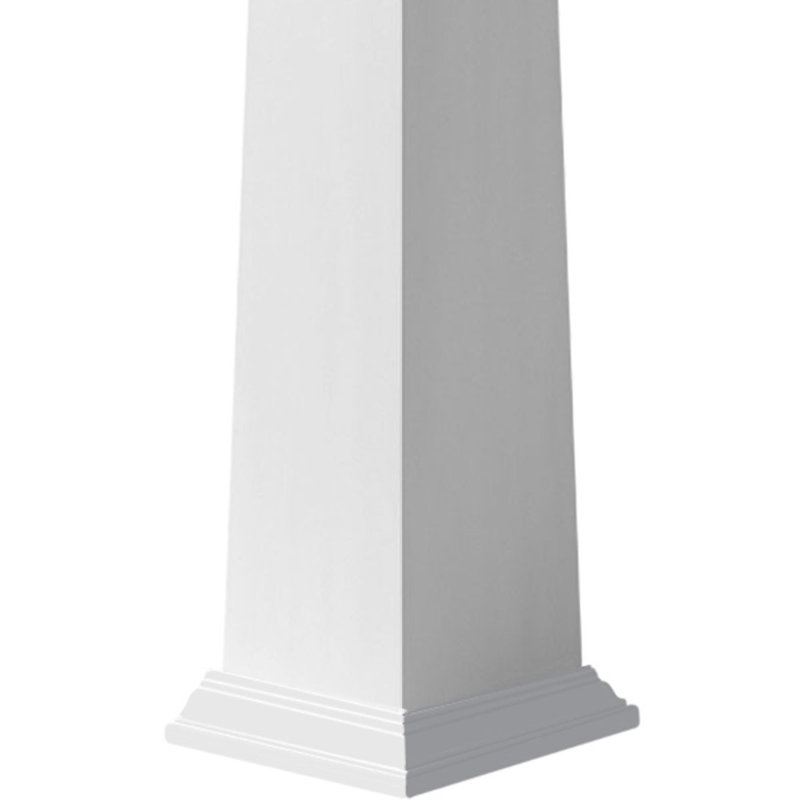 Ensemble de colonne carrée classique en PVC lisse lisse et standard Craftsman, H 60 po x l 23,63 po