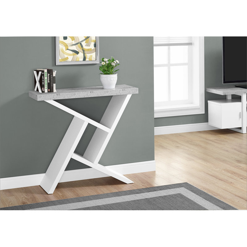 Table d'appoint, console, vestibule, étroit, canapé, stratifié gris et noir, contemporain, moderne, Noir
