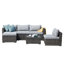 Eudy Wicker 4 - Person Modular Patio Conversation Set with Cushions-1198248811