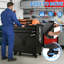 34.3"H Heavy-Duty Rolling Tool Cabinet with Lockable Doors & 3 Drawers, All-Steel Mobile Garage Storage and Workbench