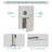 12" Square Wall Mounted Complete Shower System Rainfall Shower Head with Rough in-Valve and Slide Bar-60220294
