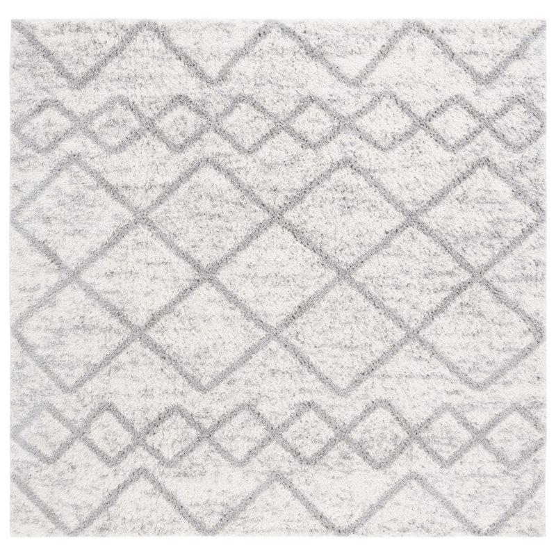 Tapis ivoire / gris Blagota, Carré 7 pi