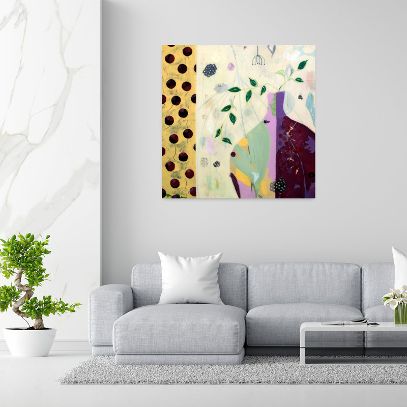 Charlotte, art contemporain, H 48 po x l 48 po