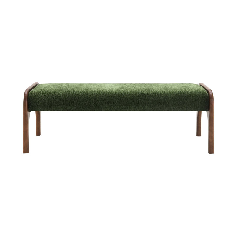 Banc long rembourré 50,25 po Chenille, Vert