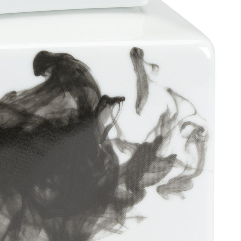 Pot en porcelaine noir/blanc 9,5 "