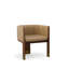 Chaise avec accoudoirs brun clair Stabo