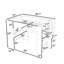 Lit mezzanine double en bois avec bande lumineuse, bureau, port USB et grand espace de rangement-960705360