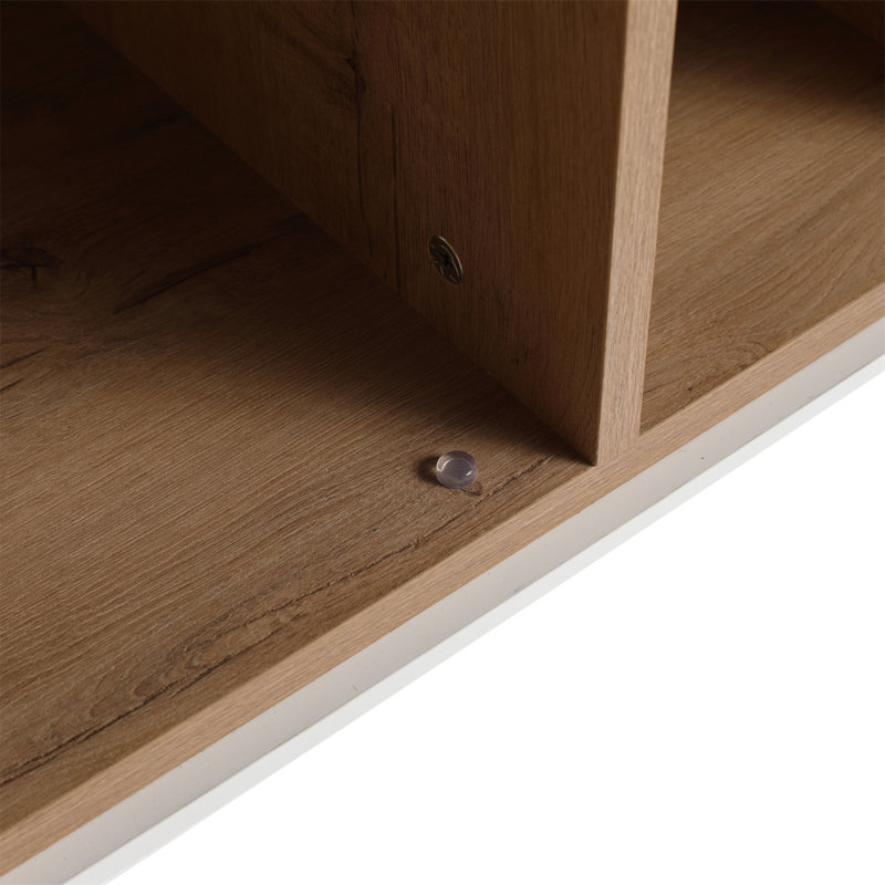 30 in. Imitative Oak Floating Wall Mounted Single Vanity with Ceramic Top