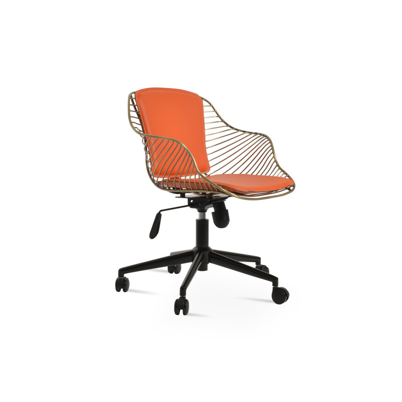 sohoConcept Zebra Task Chair, Orange, Brass