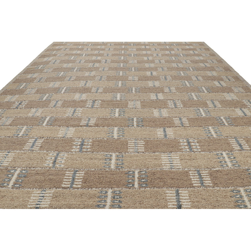 Scandinavian Wool Geometric Area Rug, Rectangle 10' x 14'