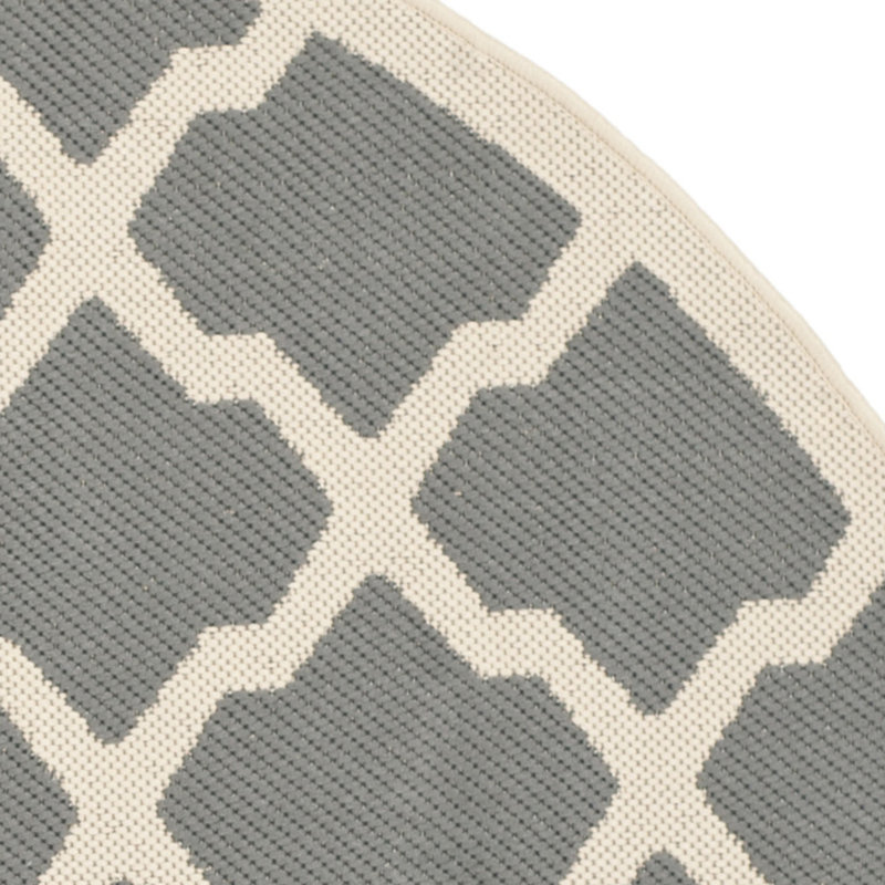 Herefordshire Performance Geometric Indoor/Outdoor Area Rug, Round 4'