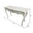 44" Distressed Console Table, Vintage Entry Table With Wood Carvings And Curved Legs For Living Room Hallway