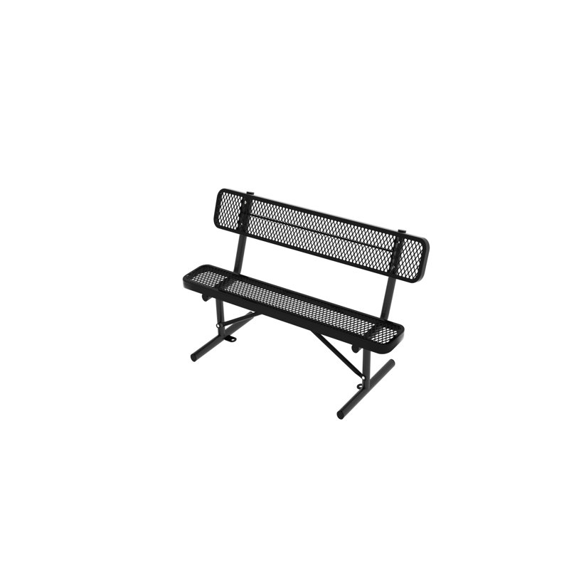 Banc métallique robuste de 1,20 m, résistant aux intempéries et à la rouille, idéal pour le jardin, la terrasse, la cour, le patio, les parcs et les centres commerciaux. Support ergonomique confortable, surface à séchage rapide et facile d'entretien. Montage facile.