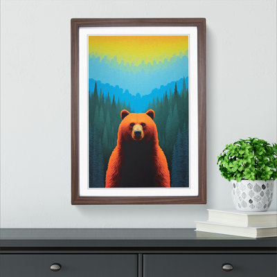 Bear Colour Field Art - Framed Print