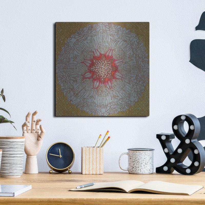 Art mural en métal Winston Porter «Starshine Mandala 3» par Candra Boggs, H 12 po x l 12 po